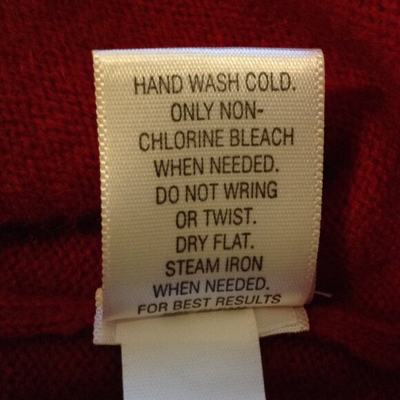 Apt. 9 "XL" 100% Red Cashmere Sweater, Quite Luxury, Couture, Classic Quality - Picture 5 of 5